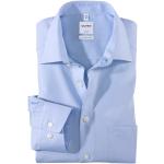 Blaue OLYMP Comfort Fit Bügelfreie Hemden aus Baumwolle für Herren Größe S 