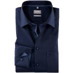 Cobaltblaue Elegante OLYMP Comfort Fit Bügelfreie Hemden aus Baumwolle für Herren 