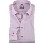 Mauvefarbene Elegante OLYMP Comfort Fit Bügelfreie Hemden aus Baumwolle für Herren 
