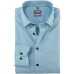 Mintgrüne Business OLYMP Comfort Fit Bügelfreie Hemden aus Baumwolle für Herren 