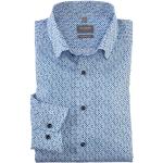 Blaue Business OLYMP Comfort Fit Bügelfreie Hemden aus Baumwolle für Herren Größe S 