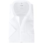 Weiße Unifarbene Kurzärmelige OLYMP Comfort Fit Herrenkurzarmhemden 