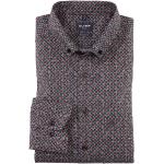 Braune OLYMP Modern Fit Button Down Kragen Bügelfreie Hemden aus Baumwolle für Herren 
