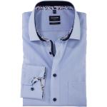 Blaue Langärmelige OLYMP Modern Fit Herrenlangarmhemden aus Baumwolle Größe S für den für den Frühling 