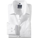Weiße Elegante Langärmelige OLYMP Modern Fit Herrenlangarmhemden aus Baumwolle 
