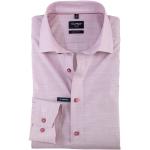 Mauvefarbene Elegante OLYMP Modern Fit Bügelfreie Hemden aus Baumwolle für Herren Größe S 
