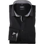 Schwarze Elegante OLYMP Modern Fit Bügelfreie Hemden aus Baumwolle für Herren Größe S 