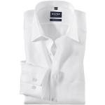 Weiße Unifarbene Elegante OLYMP Modern Fit Bügelfreie Hemden aus Baumwolle für Herren 