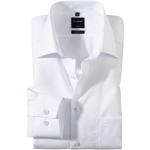 Weiße Elegante OLYMP Modern Fit Bügelfreie Hemden aus Baumwolle für Herren 
