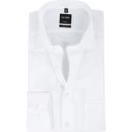 Weiße Unifarbene Langärmelige OLYMP Modern Fit Herrenlangarmhemden 