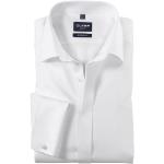 Weiße OLYMP Modern Fit Bügelfreie Hemden aus Baumwolle für Herren 