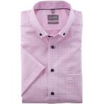 OLYMP Luxor Kurzarmhemd, comfort fit, Button-down, Rosé, 42