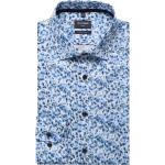 Reduzierte Blaue Langärmelige OLYMP Modern Fit Kentkragen Hemden mit Kent-Kragen aus Baumwolle für Herren Größe 3 XL 