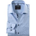 Reduzierte Blaue Langärmelige OLYMP Modern Fit Kentkragen Hemden mit Kent-Kragen aus Baumwolle für Herren Größe 3 XL 
