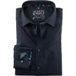 Reduzierte Marineblaue Langärmelige OLYMP Modern Fit Kentkragen Hemden mit Kent-Kragen aus Baumwolle für Herren Größe L 