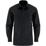 Reduzierte Schwarze Unifarbene Langärmelige OLYMP Modern Fit Kentkragen Hemden mit Kent-Kragen aus Baumwolle für Herren für den für den Frühling 