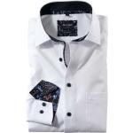Weiße Langärmelige OLYMP Modern Fit Kentkragen Hemden mit Kent-Kragen aus Baumwolle für Herren Größe 3 XL für den für den Frühling 