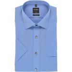 Blaue Kurzärmelige OLYMP Modern Fit Kentkragen Hemden mit Kent-Kragen aus Baumwolle für Herren Größe 3 XL 