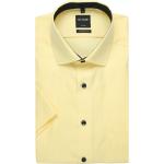 Reduzierte Gelbe Kurzärmelige OLYMP Modern Fit Kentkragen Hemden mit Kent-Kragen aus Baumwolle für Herren Größe XL 