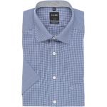 Blaue Kurzärmelige OLYMP Modern Fit Kentkragen Hemden mit Kent-Kragen aus Baumwolle für Herren Größe 3 XL 