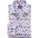 Reduzierte Pinke Langärmelige OLYMP Modern Fit Kentkragen Hemden mit Kent-Kragen aus Baumwolle für Herren Übergrößen 