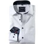 Reduzierte Weiße Unifarbene Langärmelige OLYMP Modern Fit Kentkragen Hemden mit Kent-Kragen aus Baumwolle für Herren Größe 3 XL 