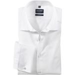 Weiße Elegante OLYMP Modern Fit Hemden mit Umschlagmanschette aus Baumwolle für Herren 