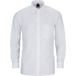 Weiße Unifarbene Sportliche Langärmelige Button Down Kragen Jeanshemden aus Denim für den für den Winter 