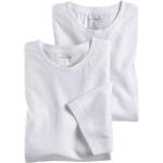 Weiße Unifarbene OLYMP Modern Fit Rundhals-Ausschnitt T-Shirts aus Jersey für Herren Größe 4 XL 2-teilig 