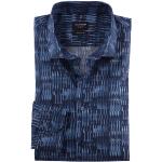 Reduzierte Marineblaue OLYMP Slim Fit Hemden aus Baumwolle für Herren 