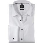Weiße OLYMP Hemden mit Umschlagmanschette aus Baumwolle für Herren 