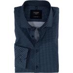 Reduzierte Marineblaue Langärmelige OLYMP Kentkragen Hemden mit Kent-Kragen aus Baumwolle für Herren Größe XS 