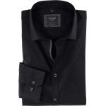Reduzierte Schwarze Langärmelige OLYMP Kentkragen Hemden mit Kent-Kragen aus Baumwolle für Herren Größe XS 