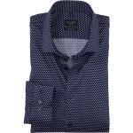 Marineblaue Langärmelige OLYMP Kentkragen Hemden mit Kent-Kragen aus Baumwolle für Herren Größe XS 