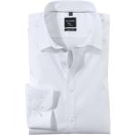 Weiße Langärmelige OLYMP Kentkragen Hemden mit Kent-Kragen aus Baumwolle für Herren Größe XS 