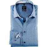 Marineblaue Langärmelige OLYMP Kentkragen Hemden mit Kent-Kragen aus Baumwolle für Herren Größe XS 