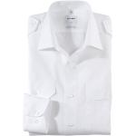 Weiße Langärmelige OLYMP Modern Fit Herrenlangarmhemden aus Baumwolle 