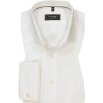 Reduzierte Weiße Business Langärmelige Kentkragen Hemden mit Kent-Kragen für Herren 