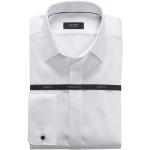 Weiße Business Langärmelige OLYMP Herrenlangarmhemden aus Baumwolle 