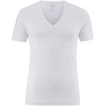 Reduzierte Weiße Unifarbene OLYMP Level Five V-Ausschnitt T-Shirts für Herren Größe M 