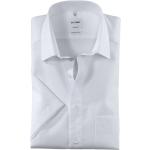 Weiße Kurzärmelige OLYMP Modern Fit Kentkragen Hemden mit Kent-Kragen aus Baumwolle für Herren Größe XXL 