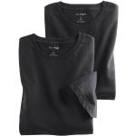Schwarze OLYMP Modern Fit Rundhals-Ausschnitt T-Shirts aus Baumwolle für Herren Größe XL 