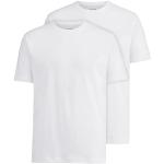 Weiße OLYMP Modern Fit Rundhals-Ausschnitt T-Shirts aus Baumwolle für Herren Größe M 