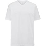 Weiße OLYMP Modern Fit V-Ausschnitt T-Shirts aus Baumwolle für Herren Größe XL 