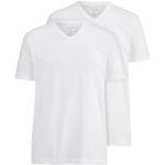 Weiße OLYMP Modern Fit V-Ausschnitt T-Shirts aus Baumwolle für Herren Größe XXL 