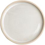 Weiße Runde Speiseteller & Essteller 20 cm aus Steingut stapelbar 6-teilig 