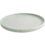 Pastellgrünes Rundes Porzellan-Geschirr 27 cm aus Porzellan stapelbar 4-teilig 