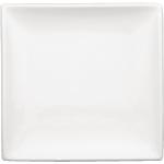 Weiße Quadratische Speiseteller & Essteller 14 cm aus Porzellan stapelbar 12-teilig 