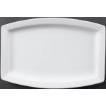 Weiße Rechteckige Teller 21 cm aus Porzellan 6-teilig 