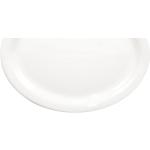 Weiße Ovale Servierplatten 25 cm aus Porzellan stapelbar 6-teilig 